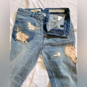 Anthropologie patchwork flares